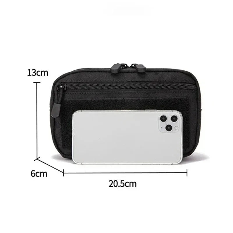 Bolsa Táctica Molle de 1000D con Corte Láser, Compacta, Resistente al Agua, para Mochila, Chaleco, Cinturón de Servicio, Accesorio de Caza