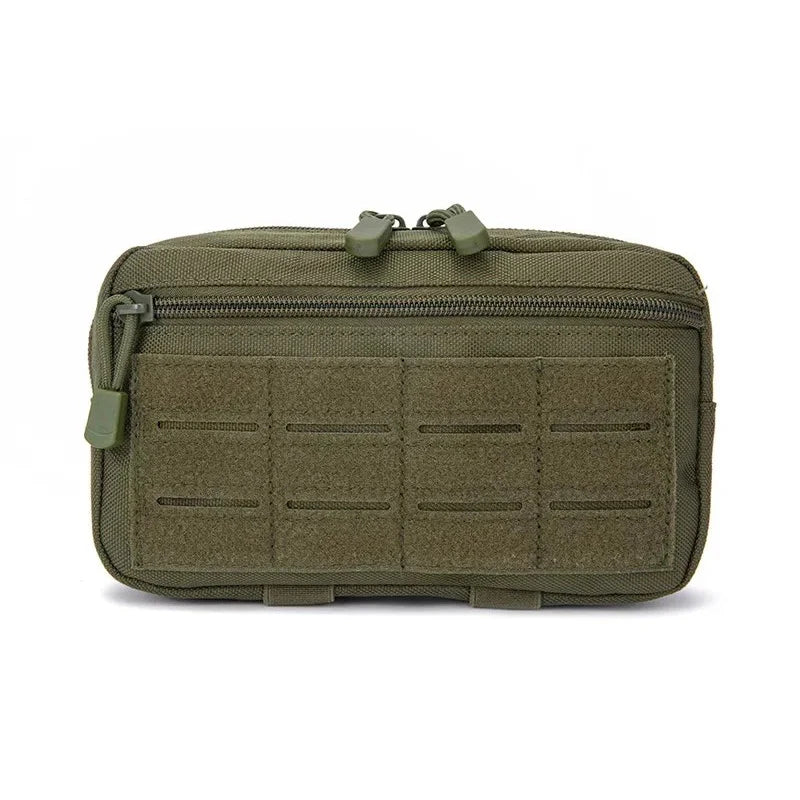 Bolsa Táctica Molle de 1000D con Corte Láser, Compacta, Resistente al Agua, para Mochila, Chaleco, Cinturón de Servicio, Accesorio de Caza