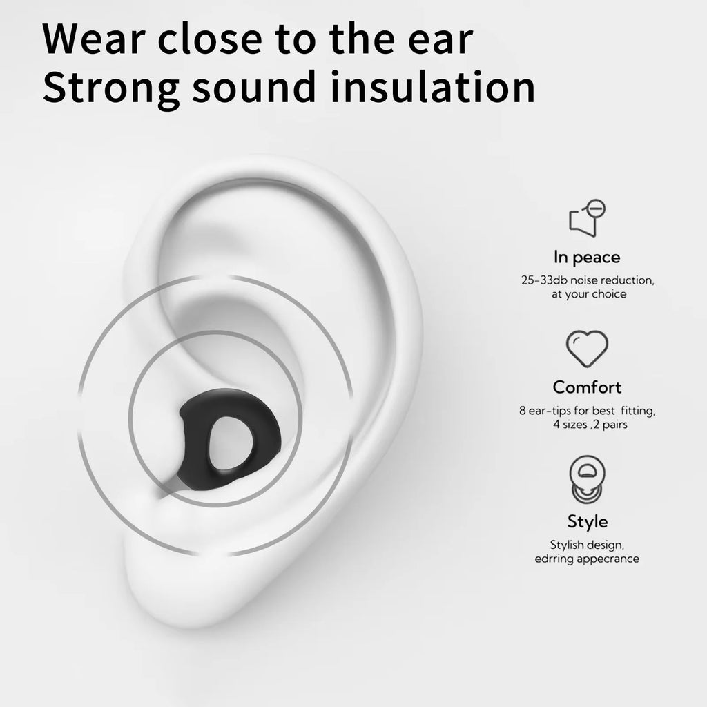 Tapones para Dormir HUAK, Reducción de Ruido, Tapones para los Oídos, Suaves, Impermeables