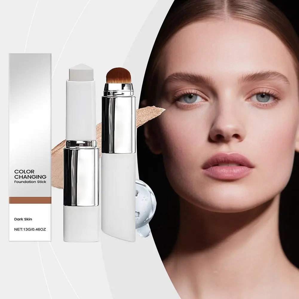 Base en barra 2 en 1 que cambia de Color, base iluminadora hidratante ligera líquida que cambia de Color para todo tipo de piel