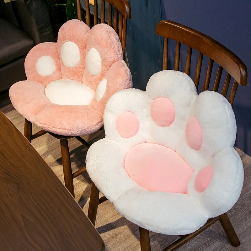Alfombrilla con forma de pata de oso de peluche Kawaii de 70cm, almohada para pie de gato, oso, corazón, cojín de felpa, juguetes suaves rellenos para decoración del hogar, regalos