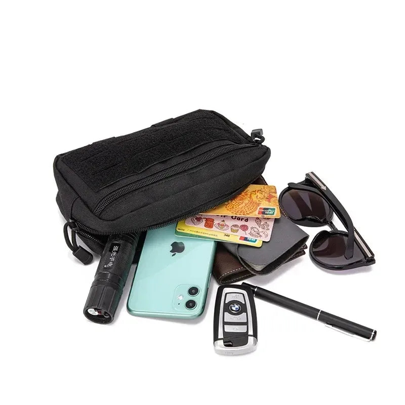 Bolsa Táctica Molle de 1000D con Corte Láser, Compacta, Resistente al Agua, para Mochila, Chaleco, Cinturón de Servicio, Accesorio de Caza