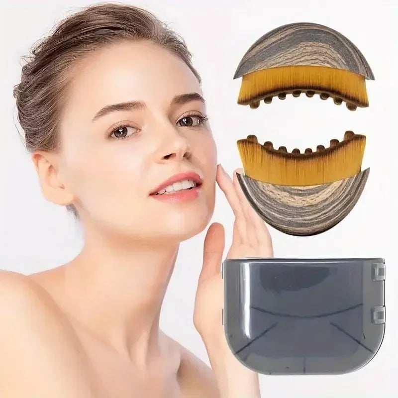 Cepillo facial de contorno linfático, escultura de barbilla y línea de mandíbula, masajeador de drenaje para rostro, diseñado ergonomicamente para adaptarse a la piel con precisión