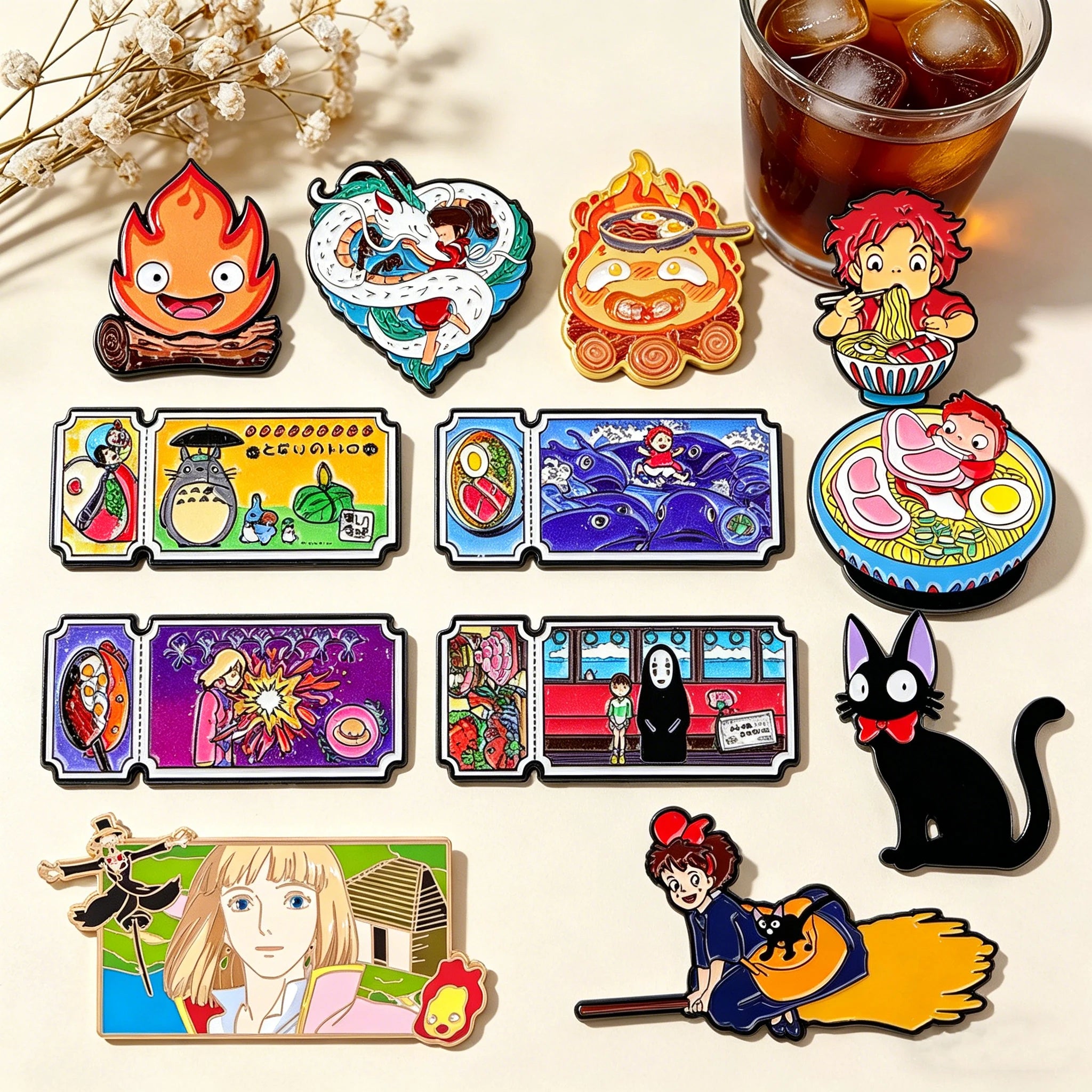 Divertido Pin Esmaltado de Anime, Broche de Gato de Fuego de Dibujos Animados, Pin de Solapa, Insignia para Mochila, Accesorios de Ropa, Joyería, Regalos para Fans