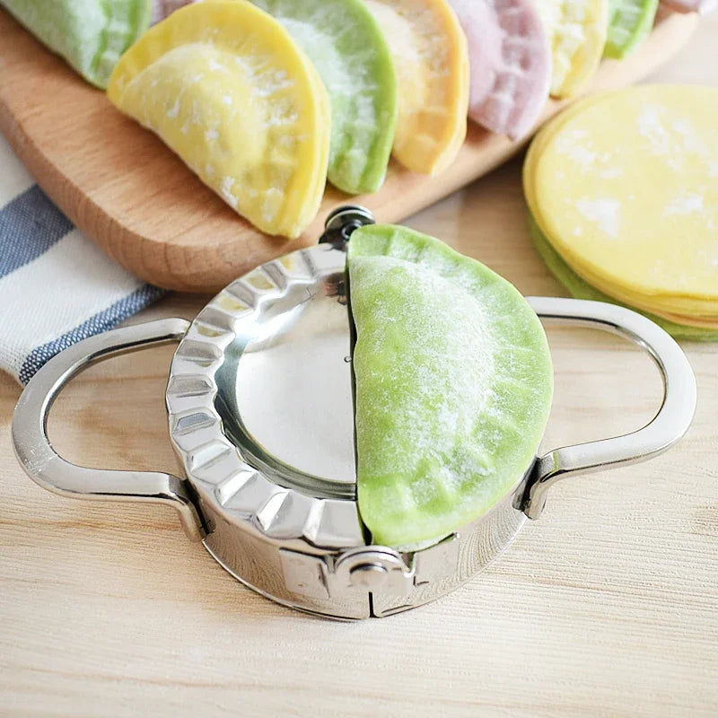 Máquina para hacer dumplings, molde para dumplings de acero inoxidable, Empanadas, máquina para hacer raviolis, prensa para dumplings de Metal, molde Gyoza, utensilios de cocina