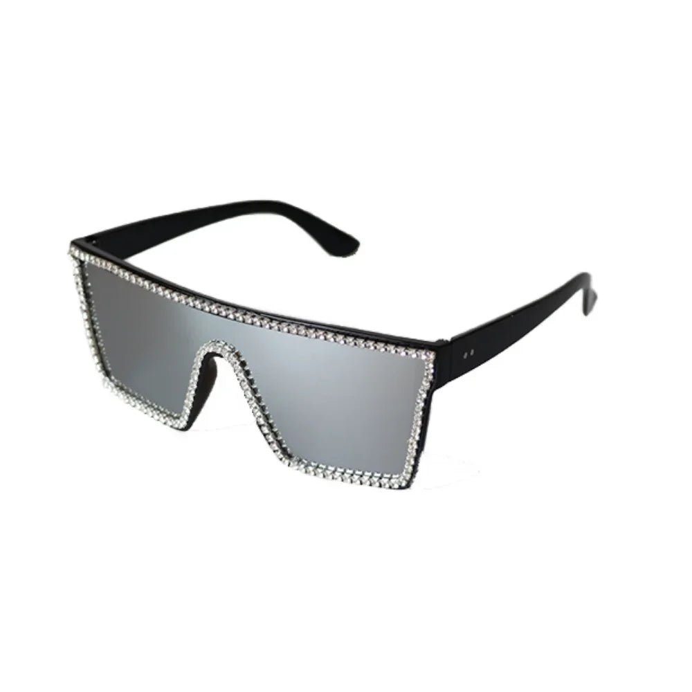 Gafas de sol cuadradas con gradiente blanco clásico para mujer, gafas de visión nocturna Retro a la moda para conductores, gafas para hombre con marco grande para viajes y ciclismo
