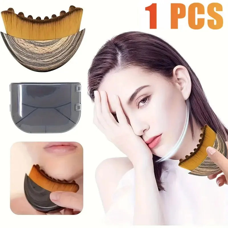 Cepillo facial de contorno linfático, escultura de barbilla y línea de mandíbula, masajeador de drenaje para rostro, diseñado ergonomicamente para adaptarse a la piel con precisión