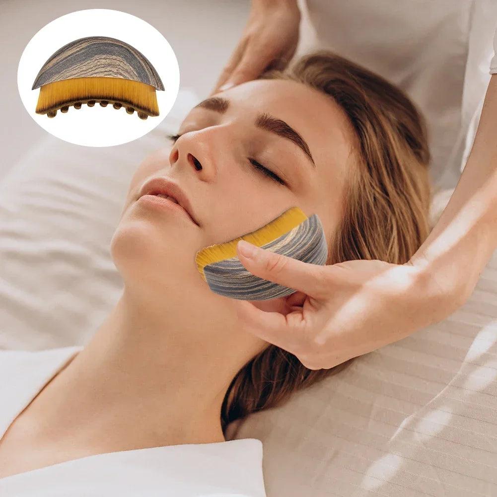 Cepillo facial de contorno linfático, escultura de barbilla y línea de mandíbula, masajeador de drenaje para rostro, diseñado ergonomicamente para adaptarse a la piel con precisión