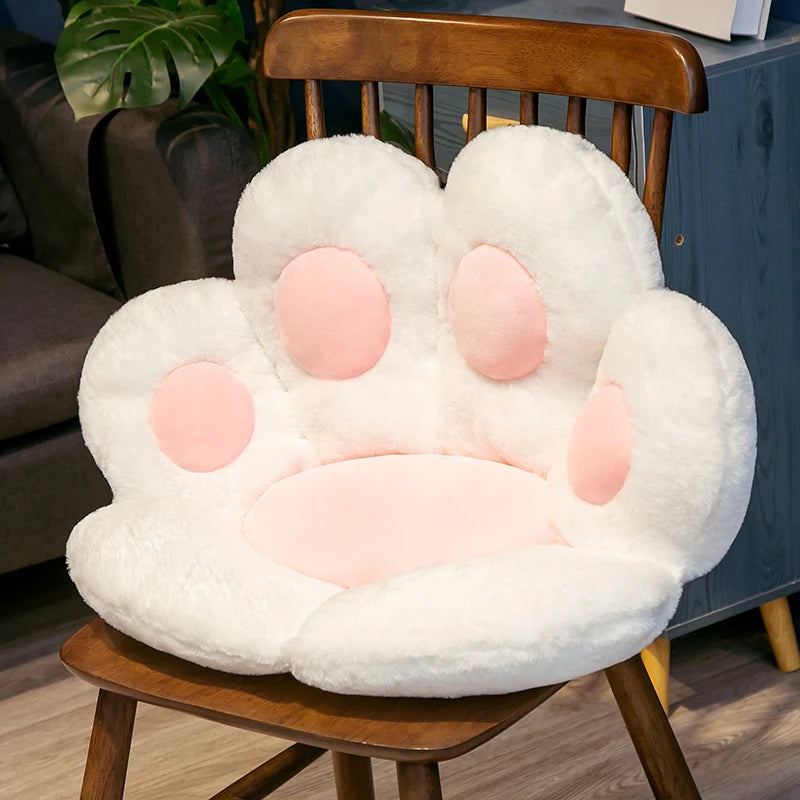 Alfombrilla con forma de pata de oso de peluche Kawaii de 70cm, almohada para pie de gato, oso, corazón, cojín de felpa, juguetes suaves rellenos para decoración del hogar, regalos