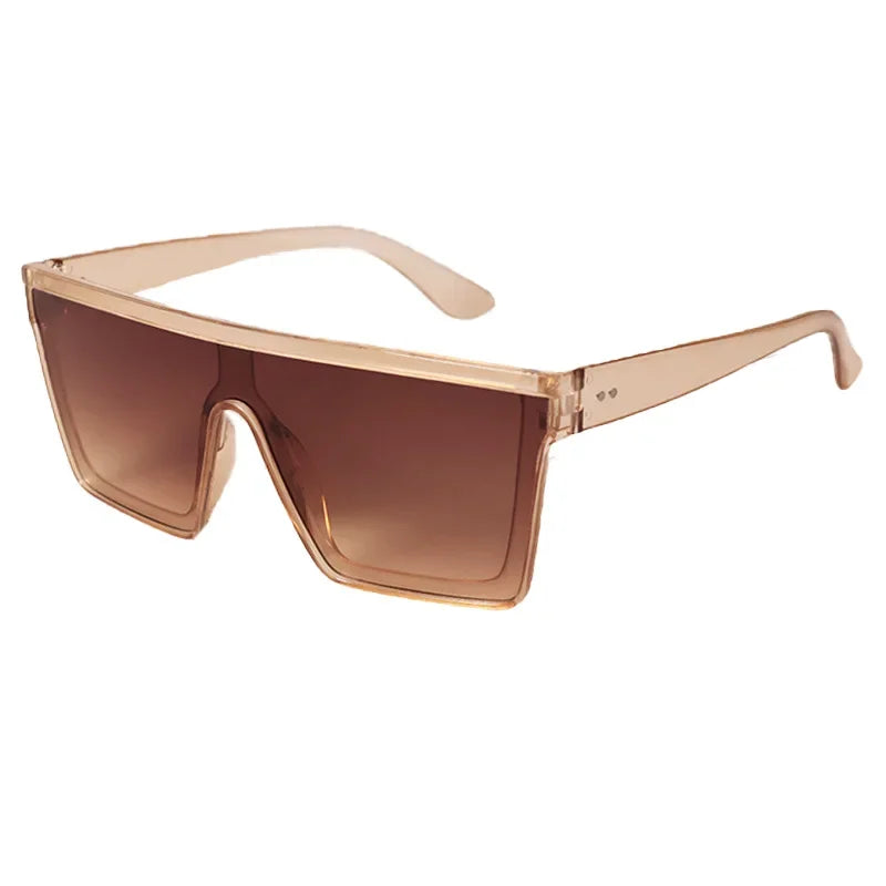 Gafas de sol cuadradas con gradiente blanco clásico para mujer, gafas de visión nocturna Retro a la moda para conductores, gafas para hombre con marco grande para viajes y ciclismo