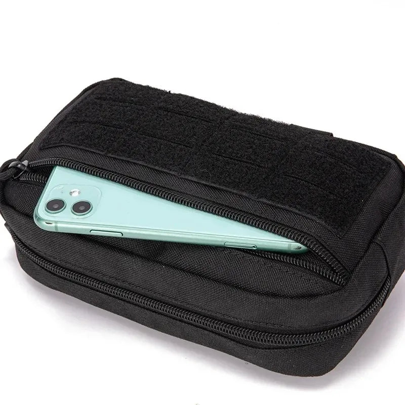 Bolsa Táctica Molle de 1000D con Corte Láser, Compacta, Resistente al Agua, para Mochila, Chaleco, Cinturón de Servicio, Accesorio de Caza