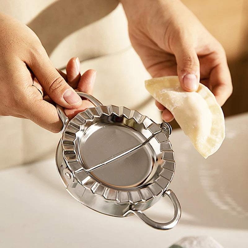 Máquina para hacer dumplings, molde para dumplings de acero inoxidable, Empanadas, máquina para hacer raviolis, prensa para dumplings de Metal, molde Gyoza, utensilios de cocina