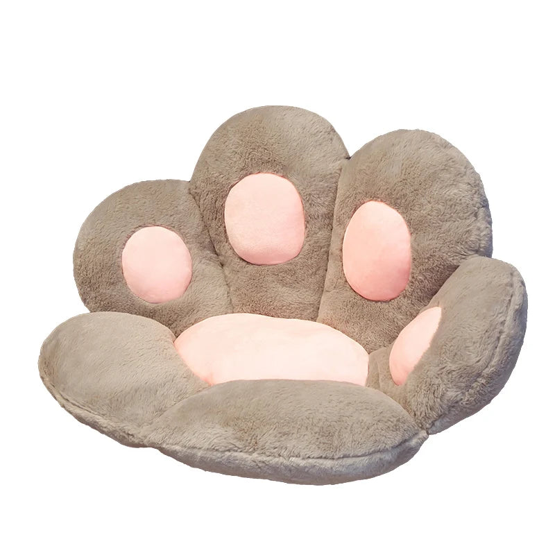 Alfombrilla con forma de pata de oso de peluche Kawaii de 70cm, almohada para pie de gato, oso, corazón, cojín de felpa, juguetes suaves rellenos para decoración del hogar, regalos
