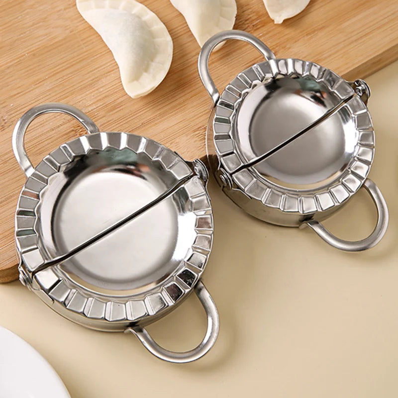 Máquina para hacer dumplings, molde para dumplings de acero inoxidable, Empanadas, máquina para hacer raviolis, prensa para dumplings de Metal, molde Gyoza, utensilios de cocina
