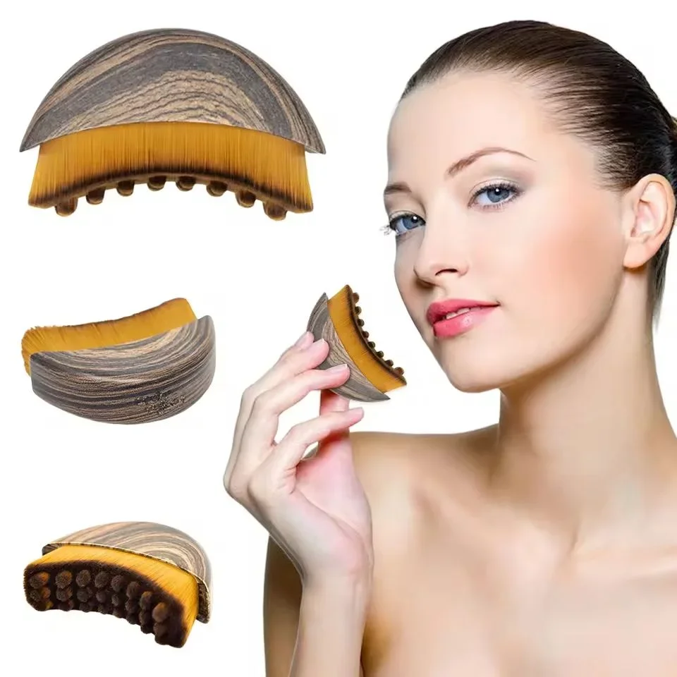 Cepillo facial de contorno linfático, escultura de barbilla y línea de mandíbula, masajeador de drenaje para rostro, diseñado ergonomicamente para adaptarse a la piel con precisión