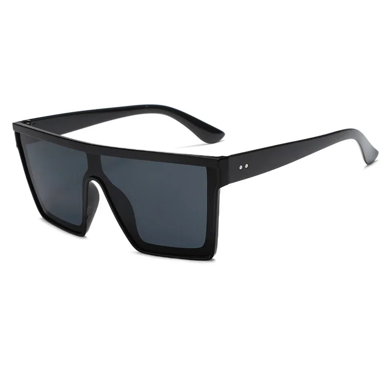 Gafas de sol cuadradas con gradiente blanco clásico para mujer, gafas de visión nocturna Retro a la moda para conductores, gafas para hombre con marco grande para viajes y ciclismo