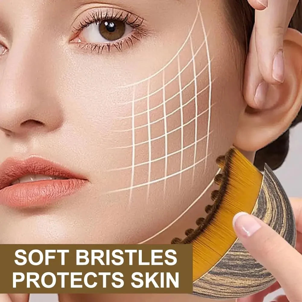 Cepillo facial de contorno linfático, escultura de barbilla y línea de mandíbula, masajeador de drenaje para rostro, diseñado ergonomicamente para adaptarse a la piel con precisión