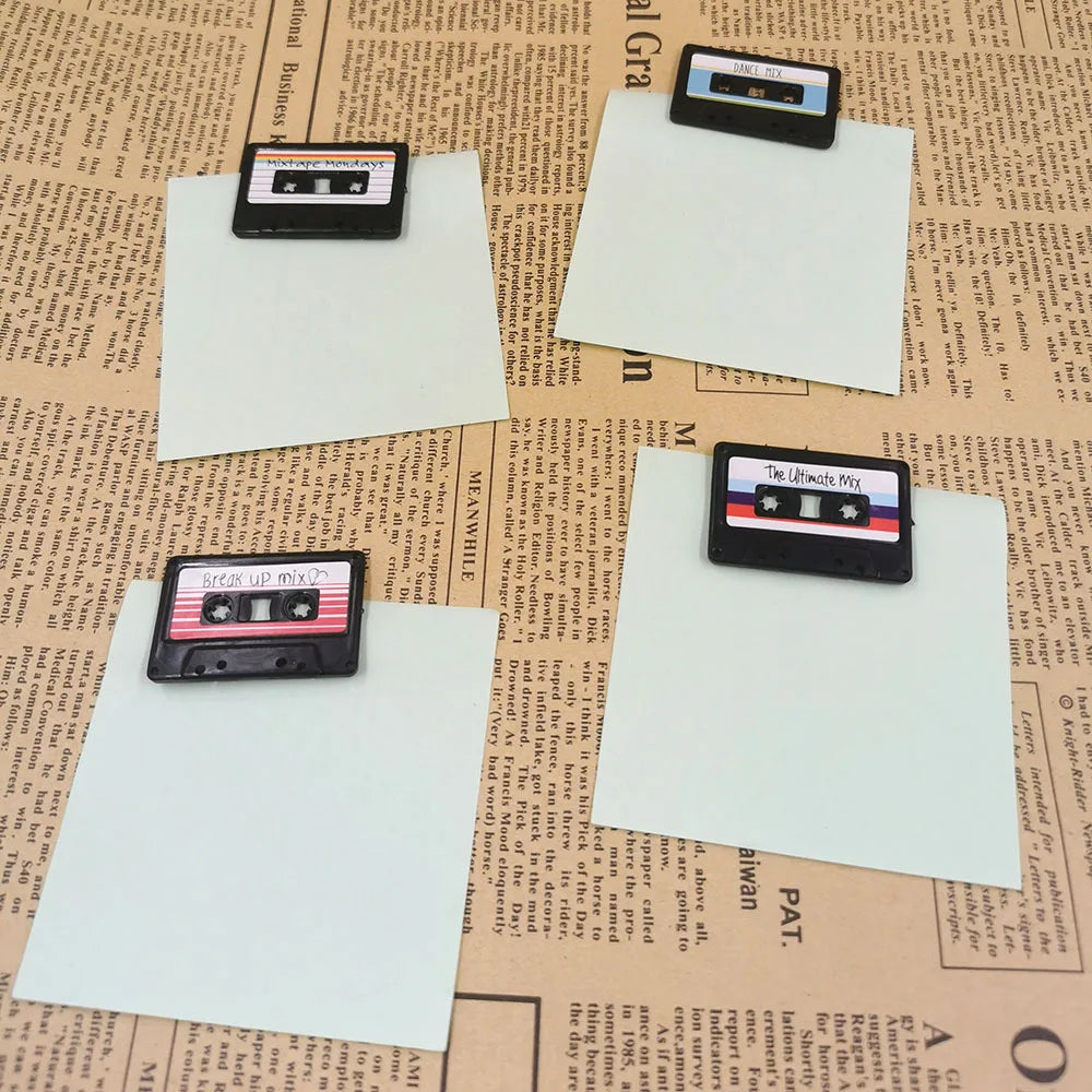 Paquete de 4 Imanes Creativos para Refrigerador con Forma de Disco de Gramófono, Tablero de Mensajes, Recordatorio, Adhesivo para Refrigerador, Decoración para el Hogar y la Cocina