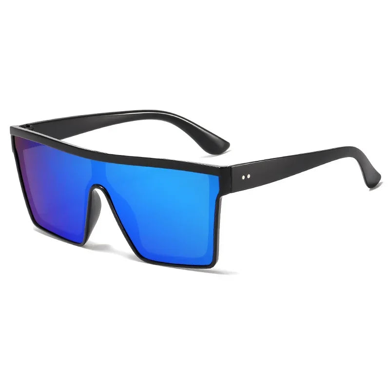 Gafas de sol cuadradas con gradiente blanco clásico para mujer, gafas de visión nocturna Retro a la moda para conductores, gafas para hombre con marco grande para viajes y ciclismo