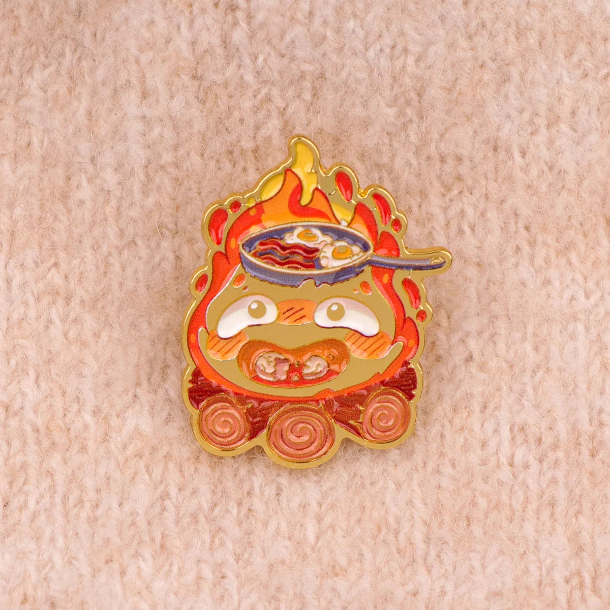 Divertido Pin Esmaltado de Anime, Broche de Gato de Fuego de Dibujos Animados, Pin de Solapa, Insignia para Mochila, Accesorios de Ropa, Joyería, Regalos para Fans