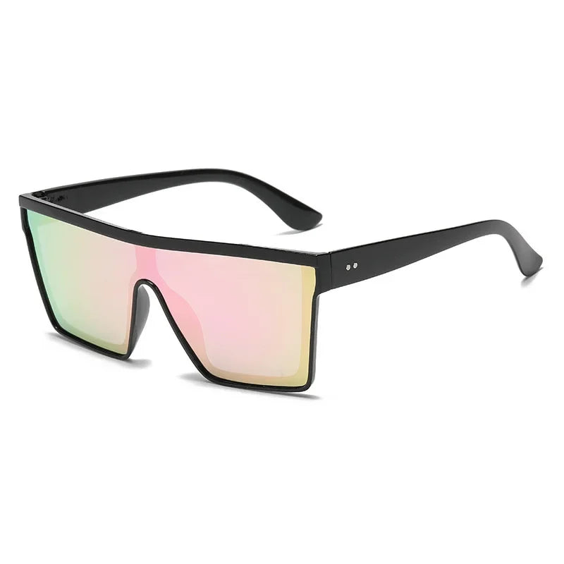 Gafas de sol cuadradas con gradiente blanco clásico para mujer, gafas de visión nocturna Retro a la moda para conductores, gafas para hombre con marco grande para viajes y ciclismo