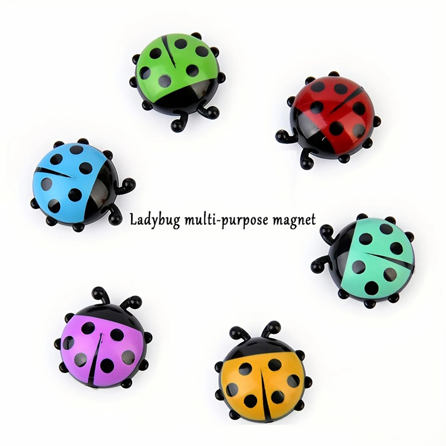 Juego de 6 pegatinas magnéticas para nevera de mariquita, tablero de mensajes de dibujos animados 3D, recordatorio, decoraciones para el hogar, regalo para K