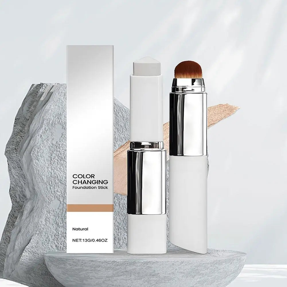 Base en barra 2 en 1 que cambia de Color, base iluminadora hidratante ligera líquida que cambia de Color para todo tipo de piel