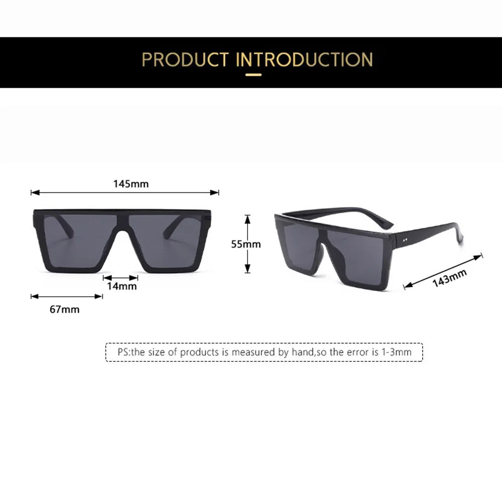 Gafas de sol cuadradas con gradiente blanco clásico para mujer, gafas de visión nocturna Retro a la moda para conductores, gafas para hombre con marco grande para viajes y ciclismo